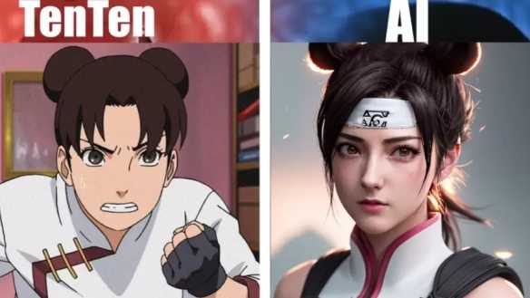 AI绘制《火影忍者》女角色真人化!雏田变身火辣御姐