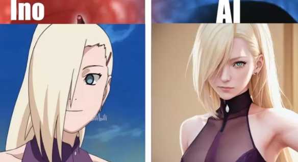 AI绘制《火影忍者》女角色真人化!雏田变身火辣御姐
