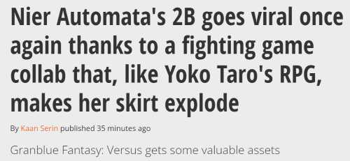 2B再次爆红!联动DLC热血“爆衣”特效引关注